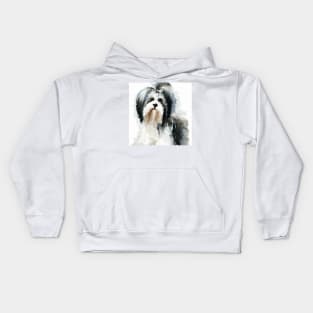 Biewer Terrier Watercolor - Dog Lover Gifts Kids Hoodie